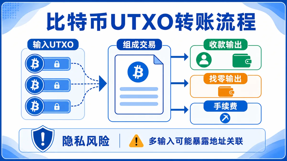 比特币UTXO是什么？找零地址风险 图 1