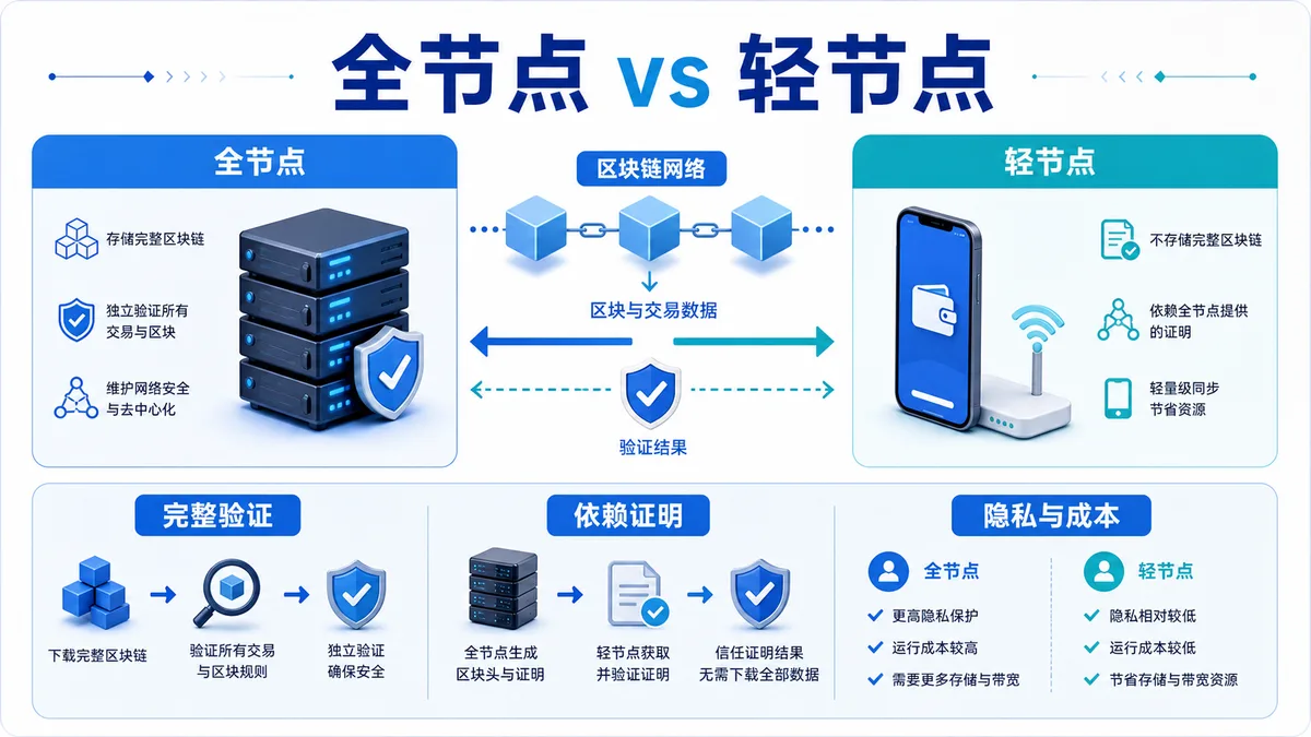 区块链节点是什么？全节点和轻节点区别 图 1