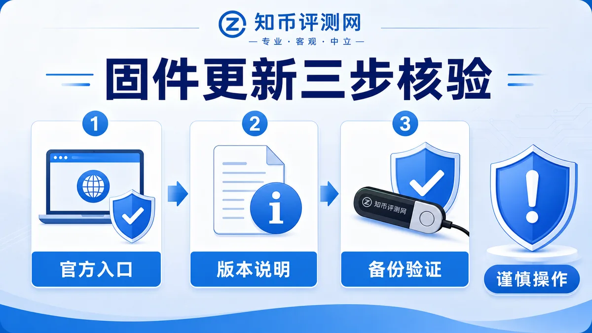 硬件钱包固件更新前怎么查？ 
