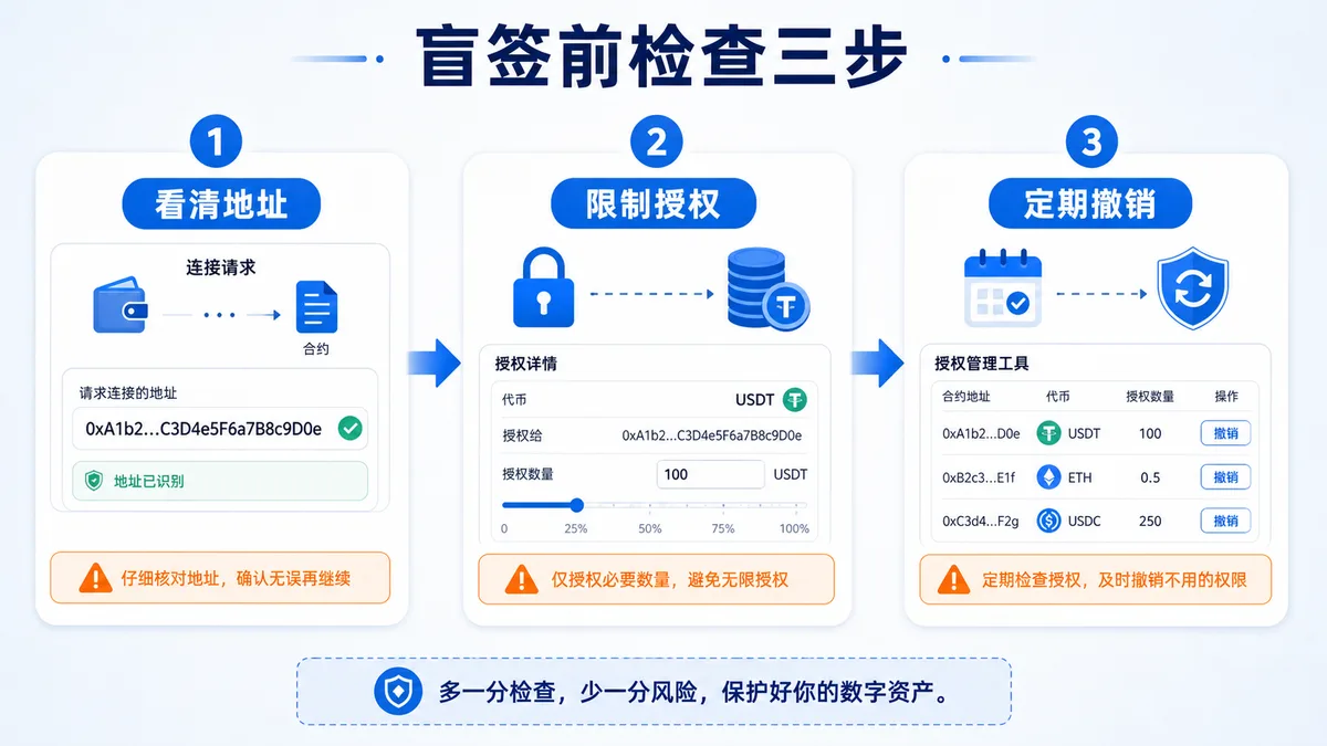 盲签是什么？钱包确认页怎么看 