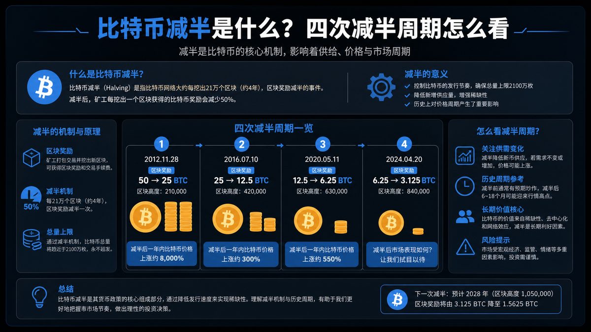 比特币减半是什么？四次减半周期怎么看 图 1