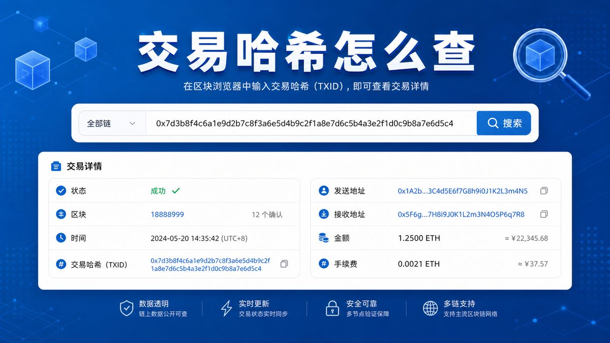 交易哈希（TXID）怎么查？浏览器核验方法