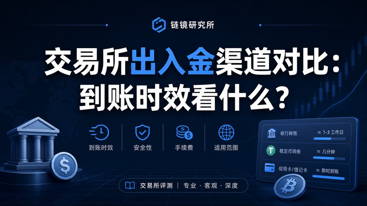 交易所出入金渠道对比：到账时效看什么？