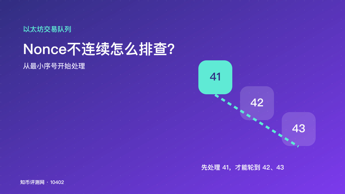 以太坊Nonce不连续怎么排查？