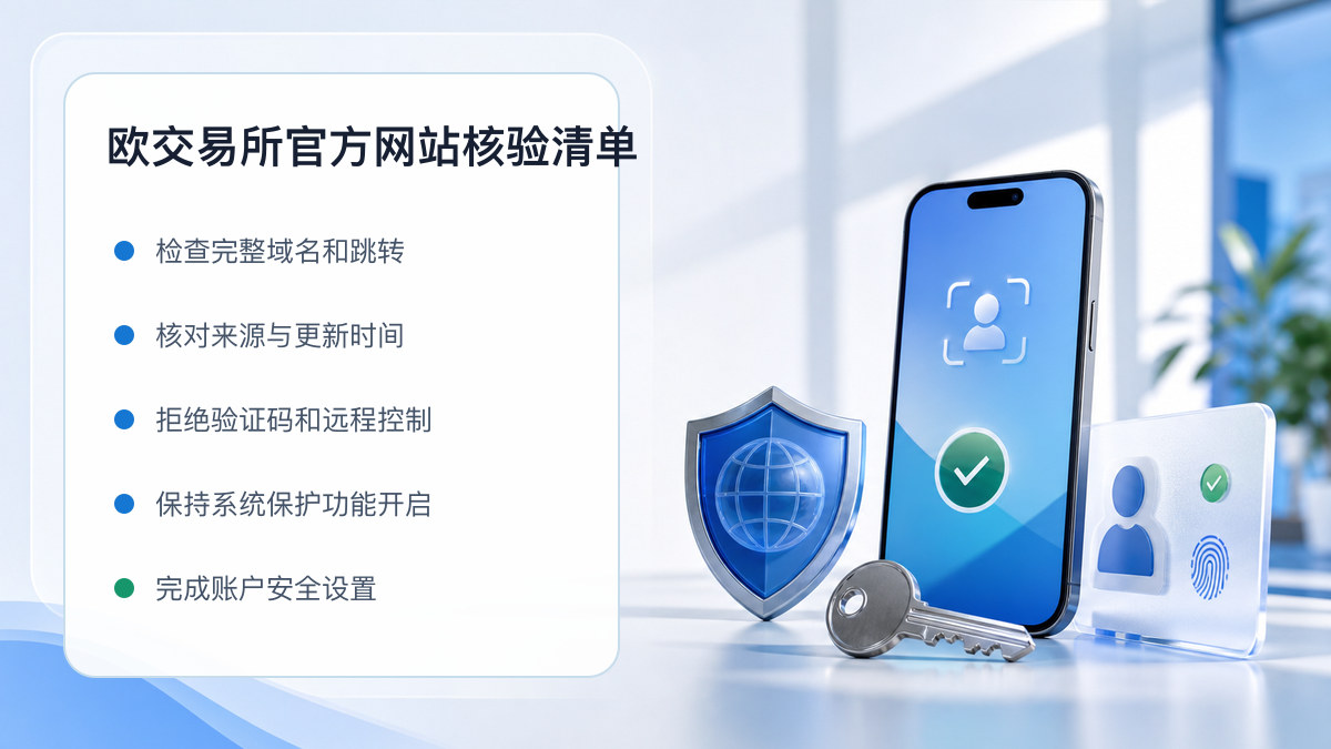 欧交易所官方网站：页面真实性检查方法 图 1