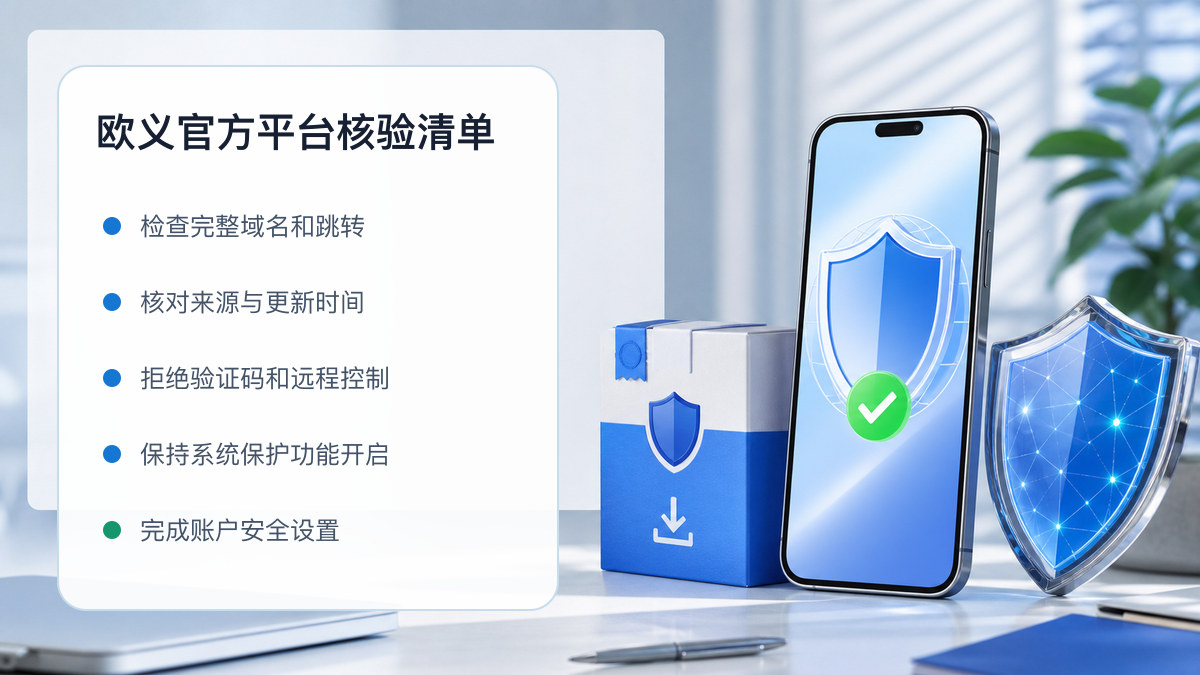 欧义官方平台：页面真实性检查方法 图 1