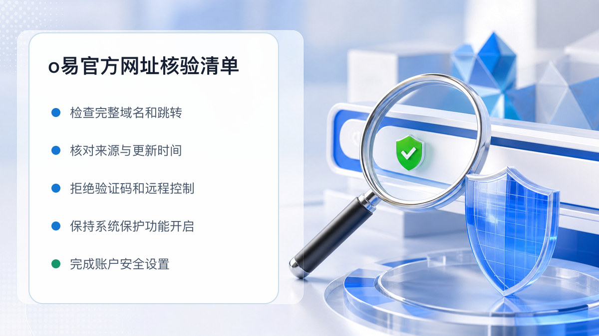 o易官方网址：页面真实性检查方法 图 1