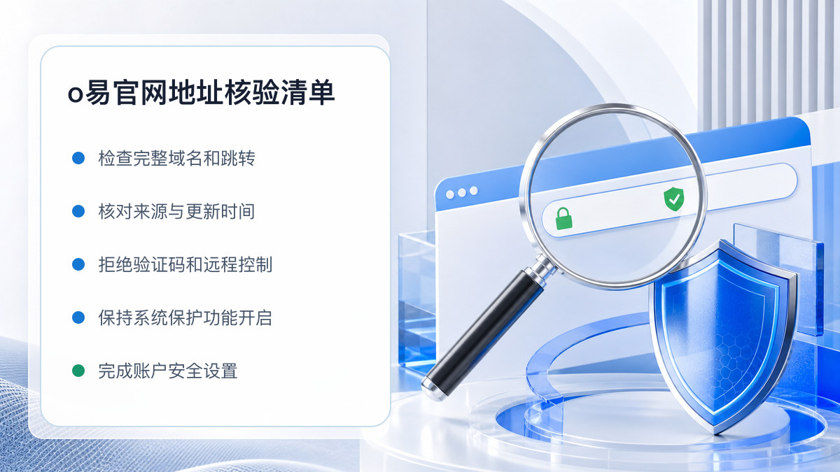 o易官网地址：页面真实性检查方法 图 1