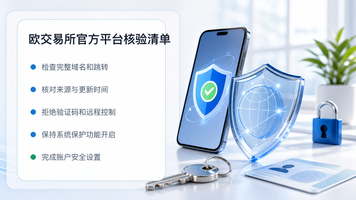 欧交易所官方平台：页面真实性检查方法 图 1