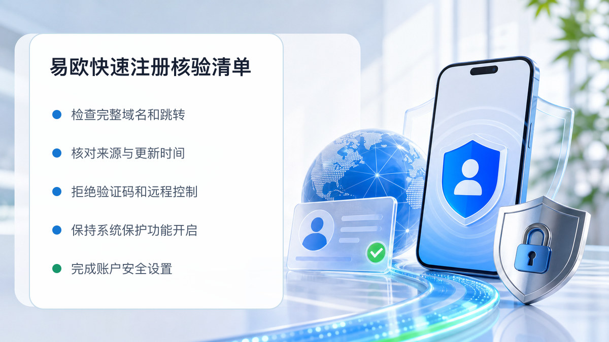 易欧快速注册：新用户注册核验清单 图 1