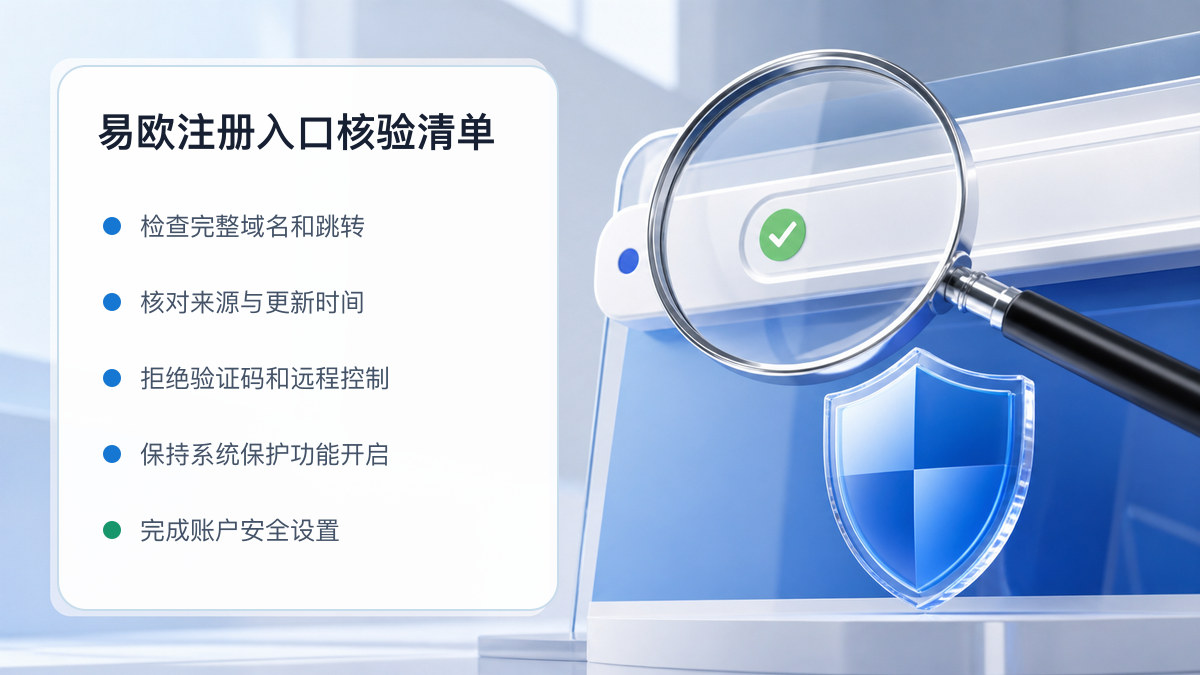 易欧注册入口：新用户注册核验清单 图 1